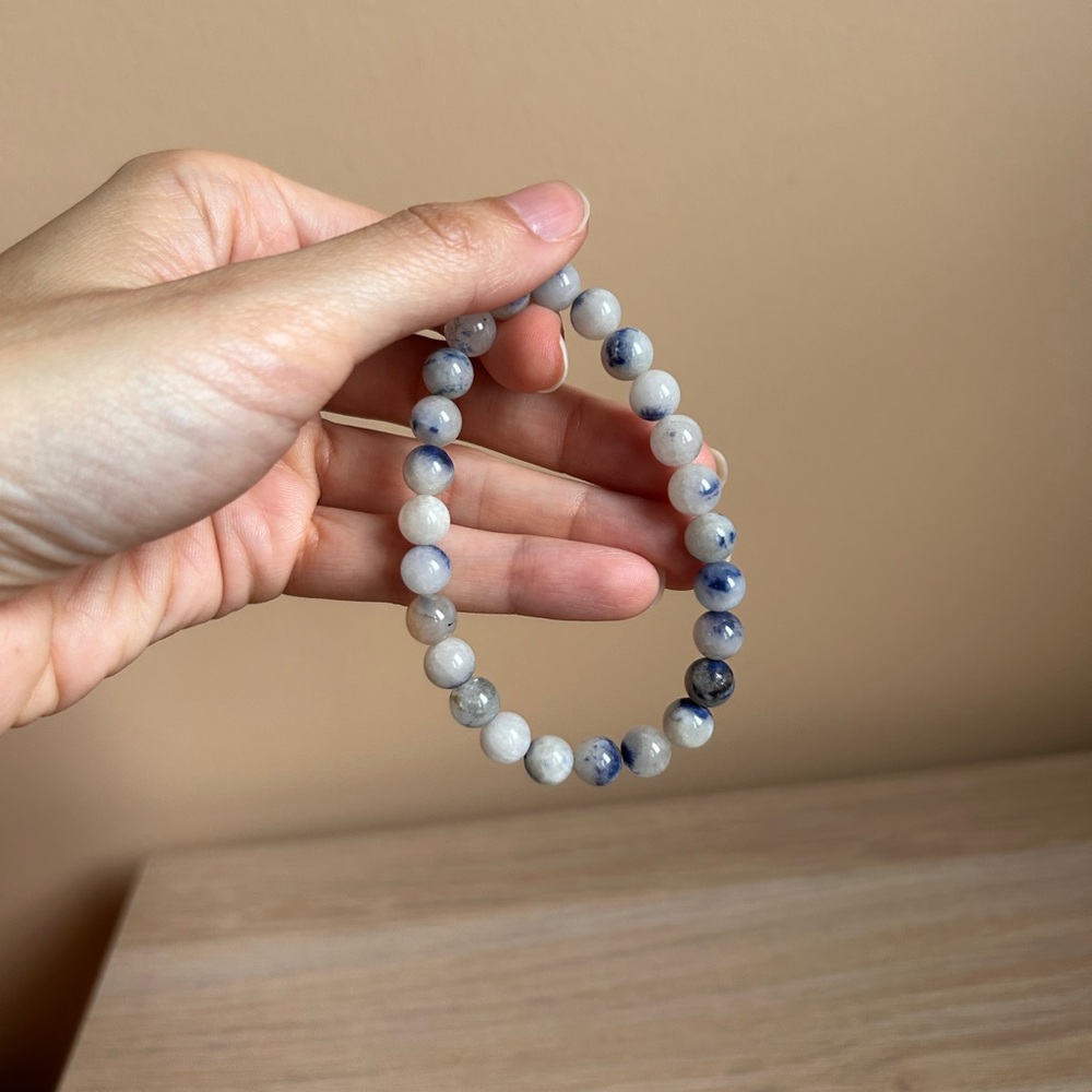 Dumortierite in Quartz Bracelet